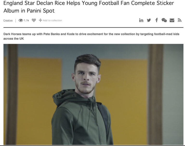 LBB: DECLAN RICE HELPS FAN COMPLETE PANINI STICKER ALBUM - Dark Horses